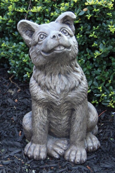 German Shepherd Puppy Dog Sculpture Sculpted with Detail Statue